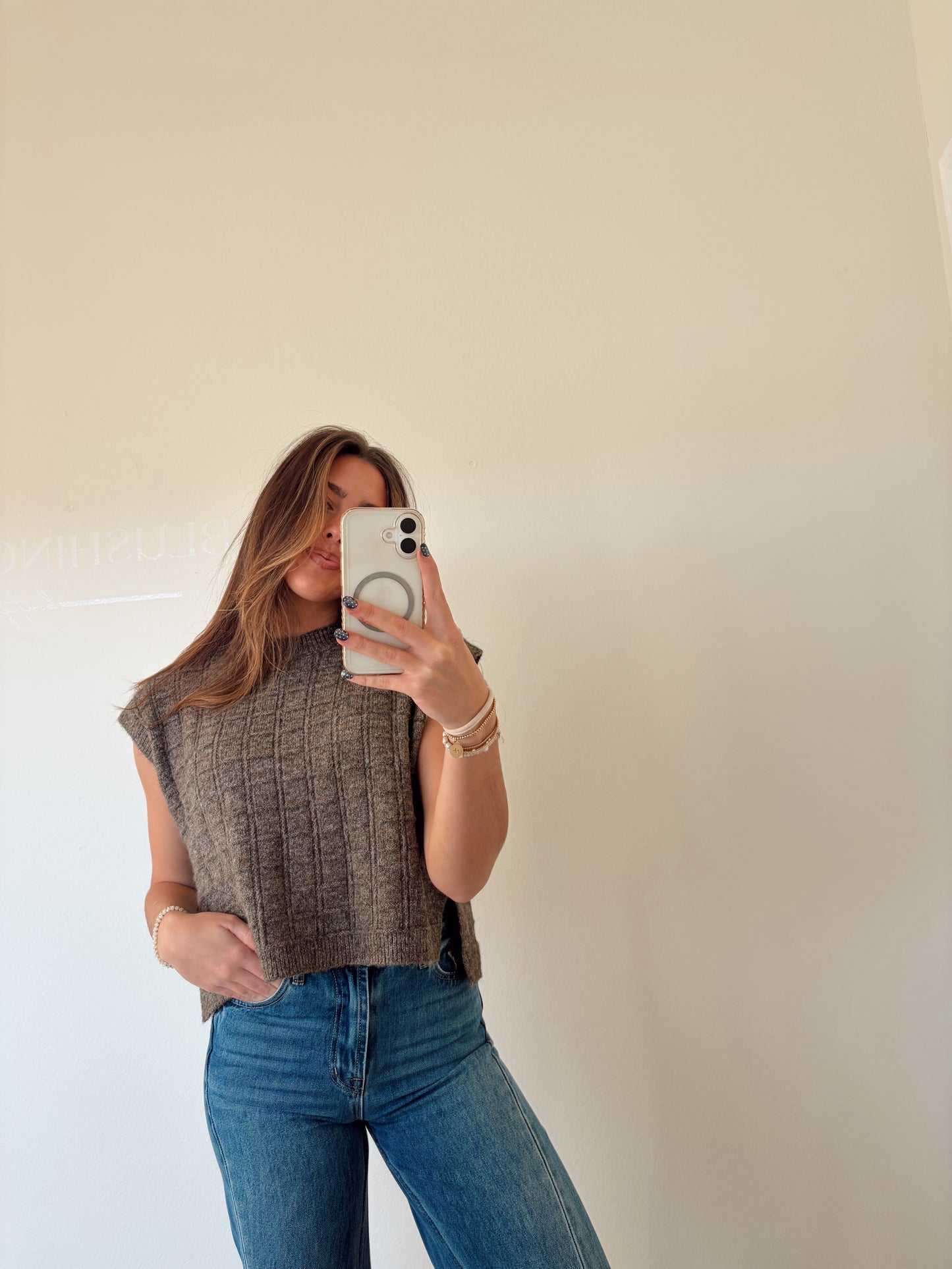 Textured Sweater Vest