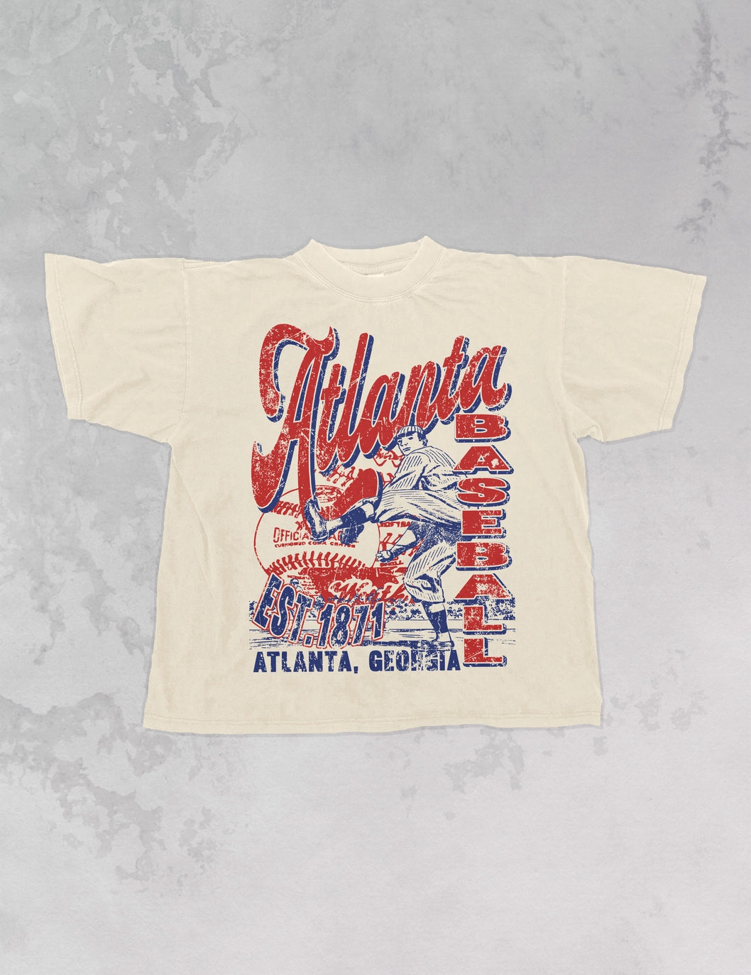 Classic 90s Atlanta Braves Oversized T-Shirt