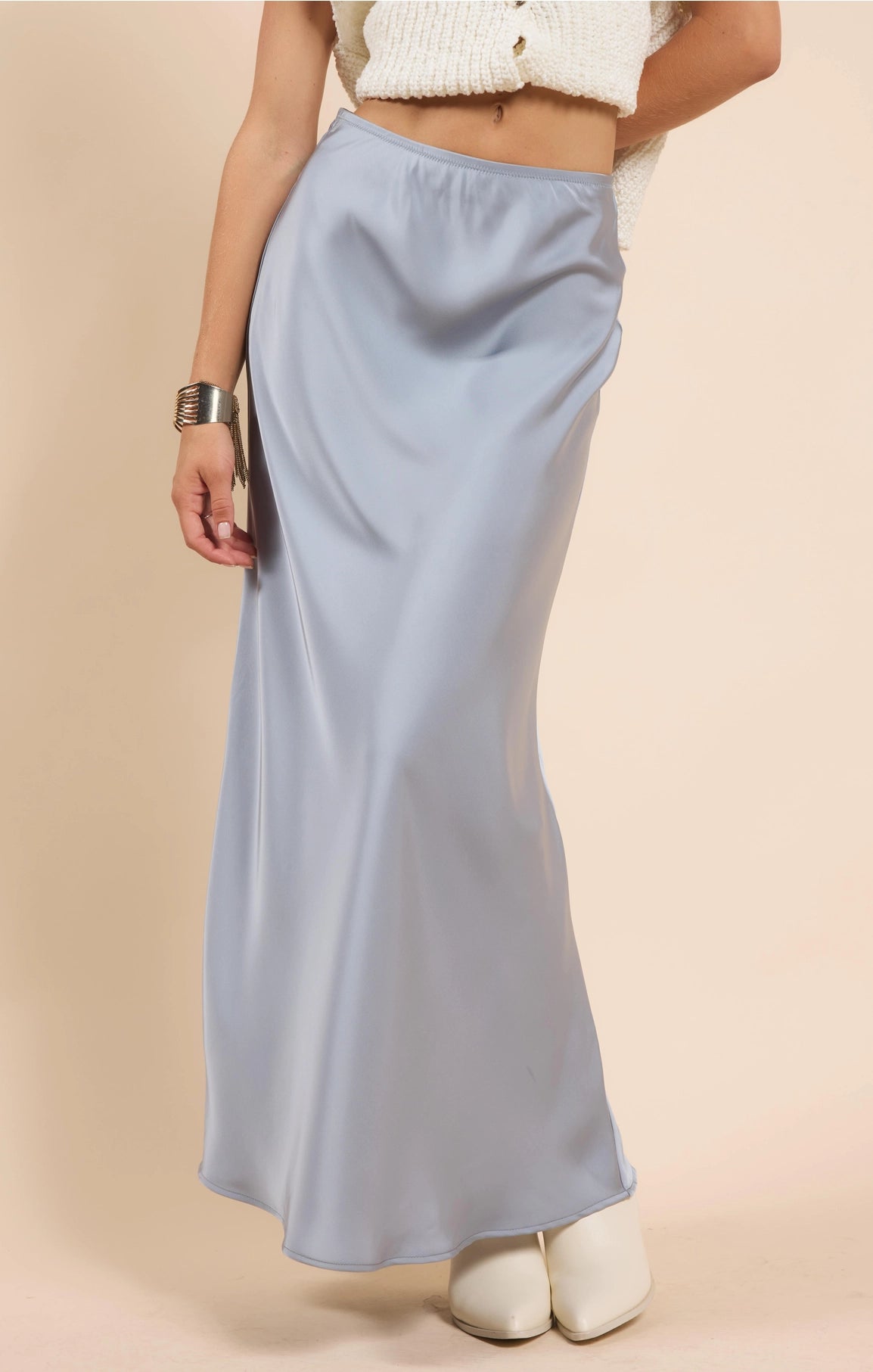 Dusty Blue Haven Maxi Skirt
