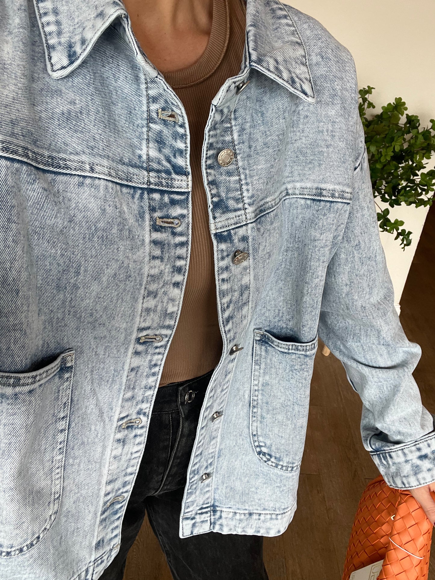 Washed Utility Denim Jacket