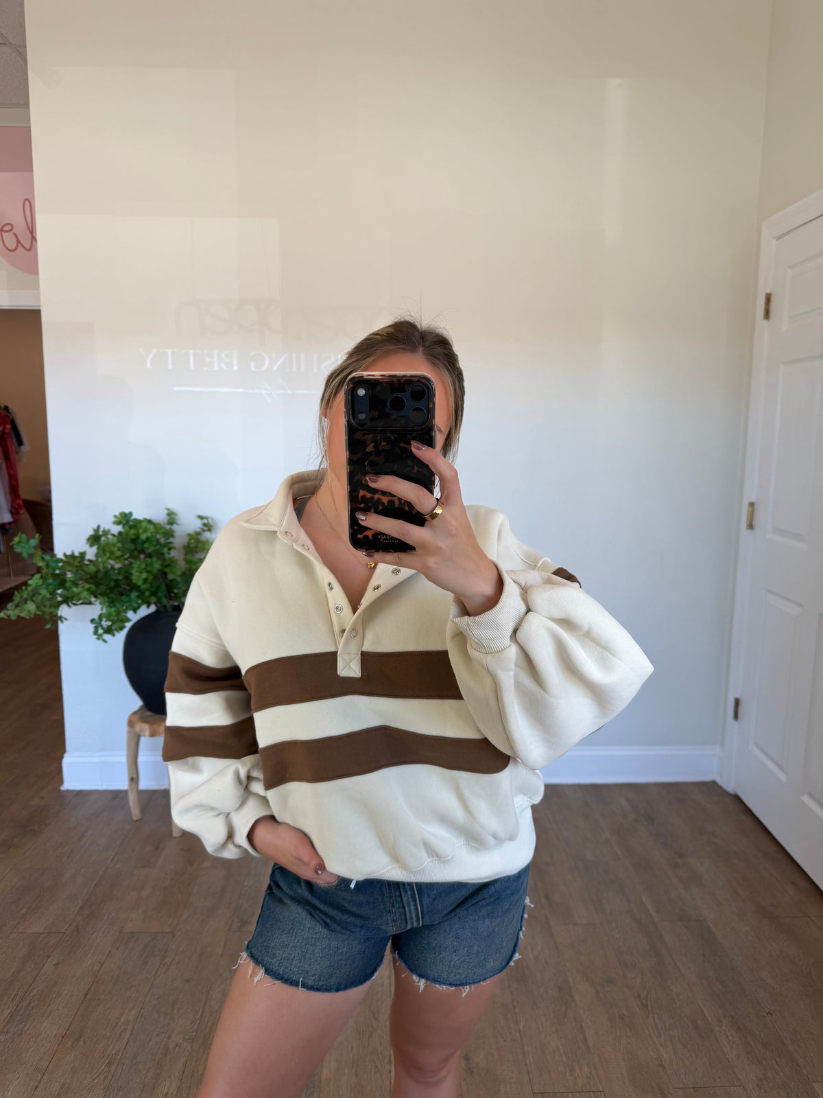 Lottie Stripe Rugby Pullover