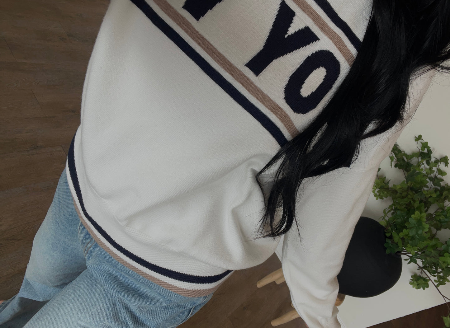 New York New York Cream Sweater