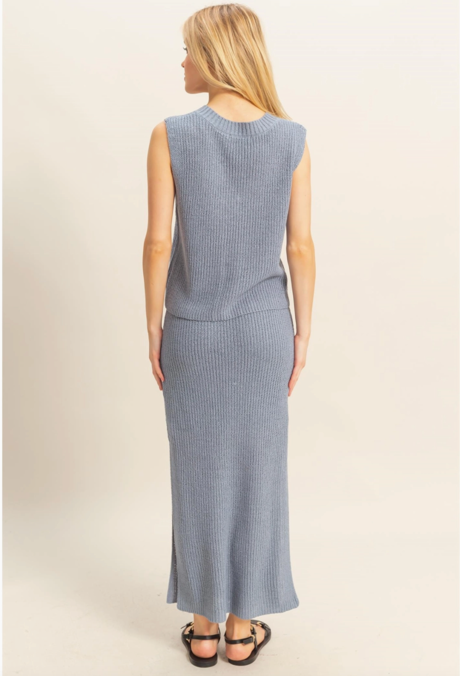 Dusty Blue Knit Set