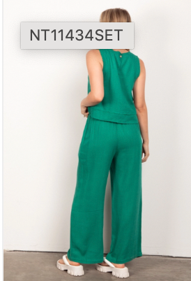 Linen Tank & Wide Pant Set