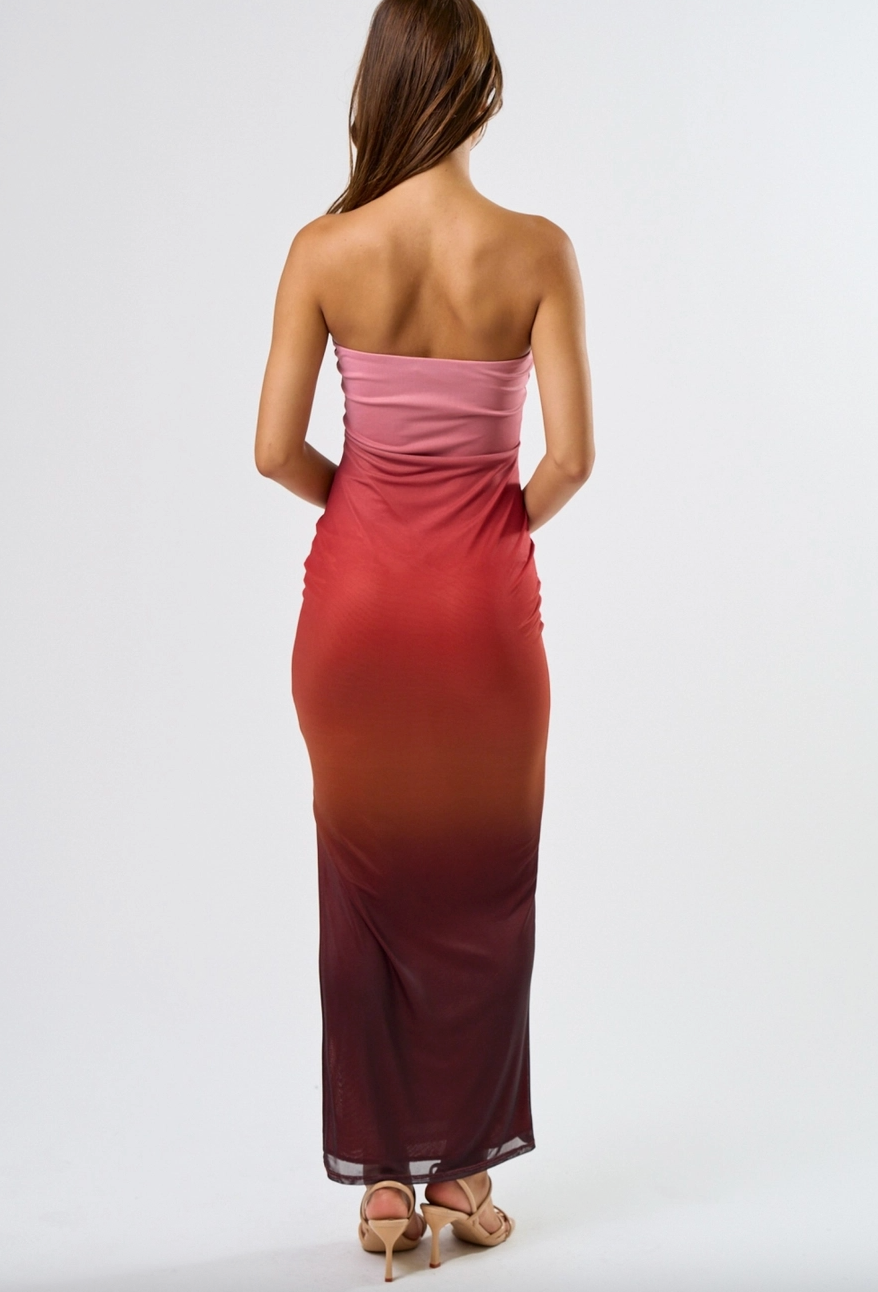Ombre Party Dress - Tube Maxi