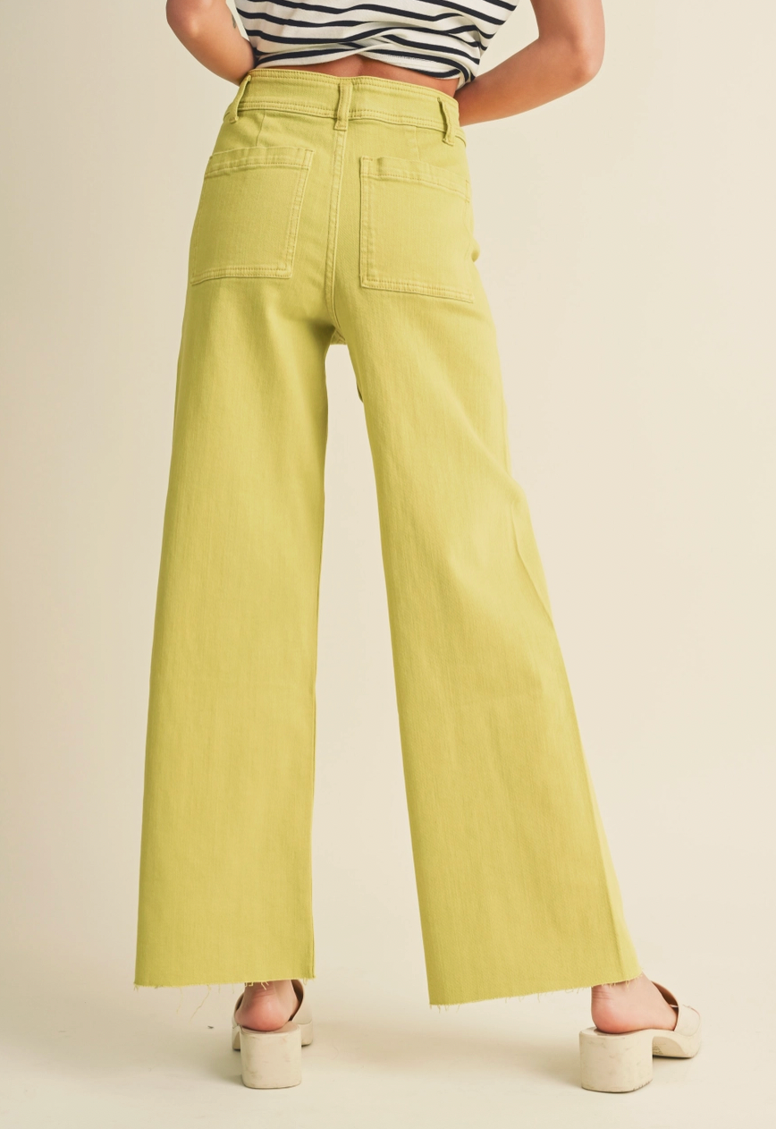 Lemon Squeeze Wide Leg Denim