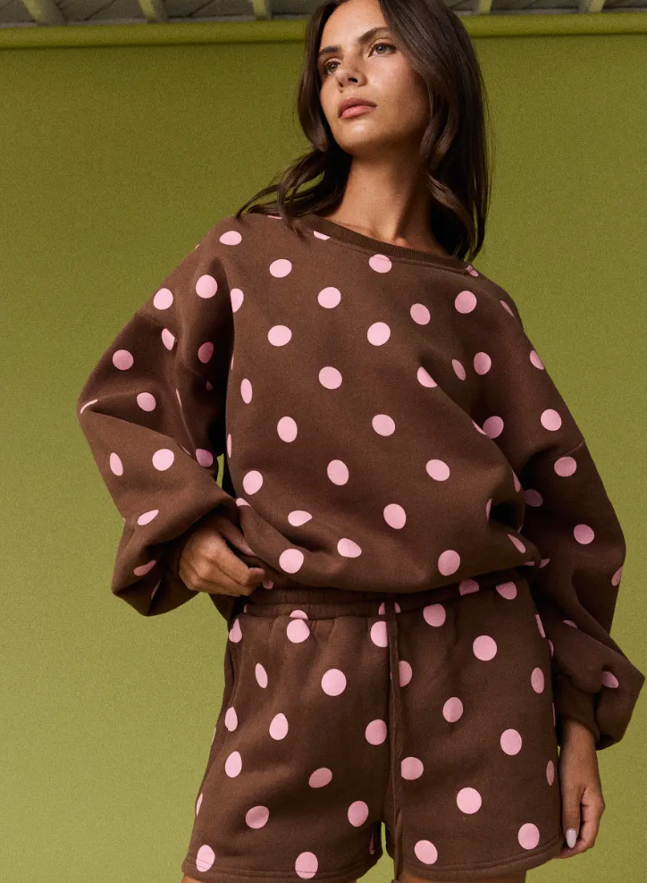 Polka Dot Fleece Set