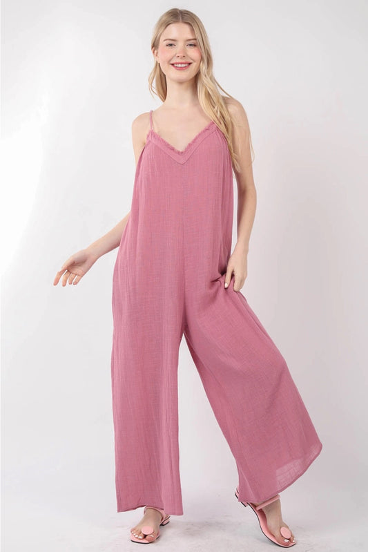 Cotton Gauze Mauve Jumper
