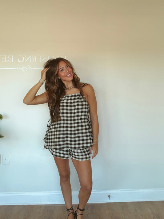 Gingham Matching Set