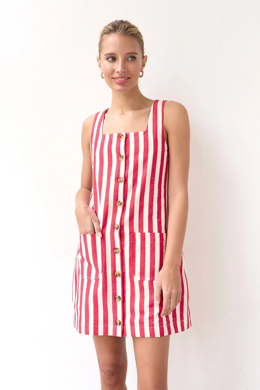 Stripe Shift Mini Dress