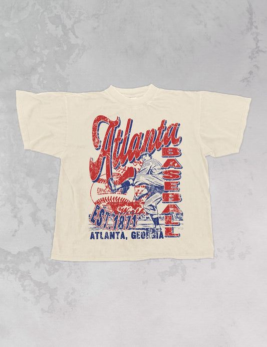 Classic 90s Atlanta Braves Oversized T-Shirt