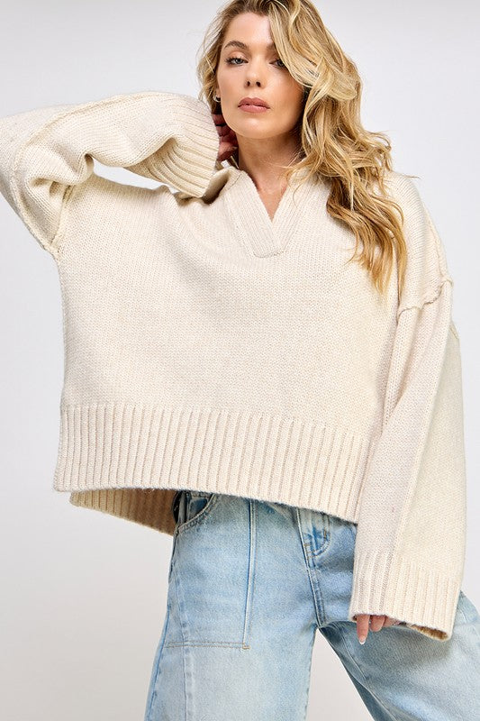 Polo Collar Sweater