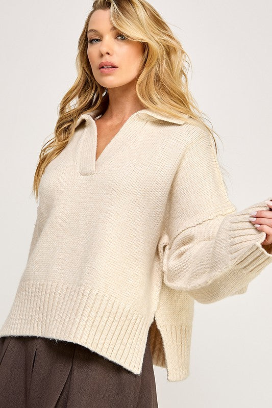 Polo Collar Sweater