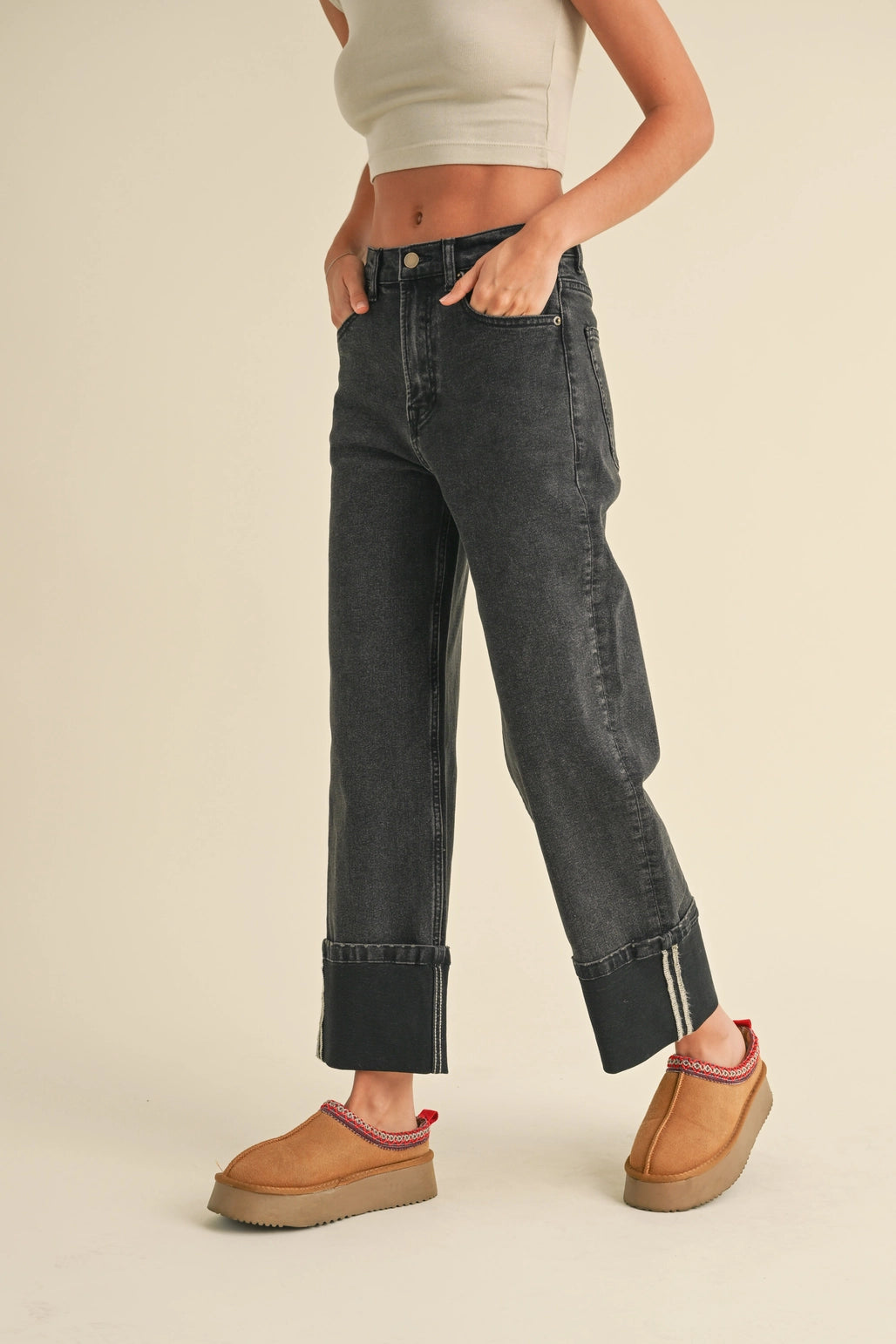 Urban Cuffed Denim Pants