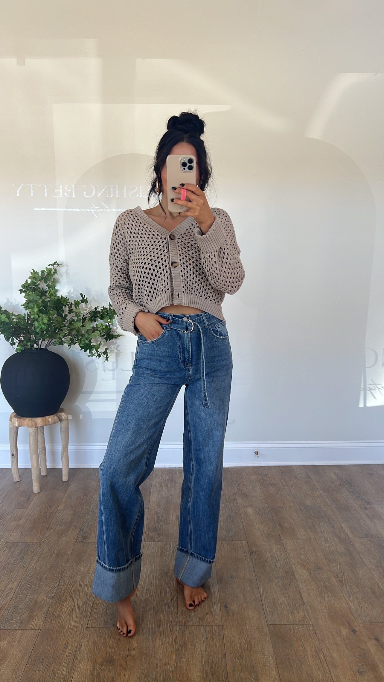 The Bella Cuff Wide Leg Jeans