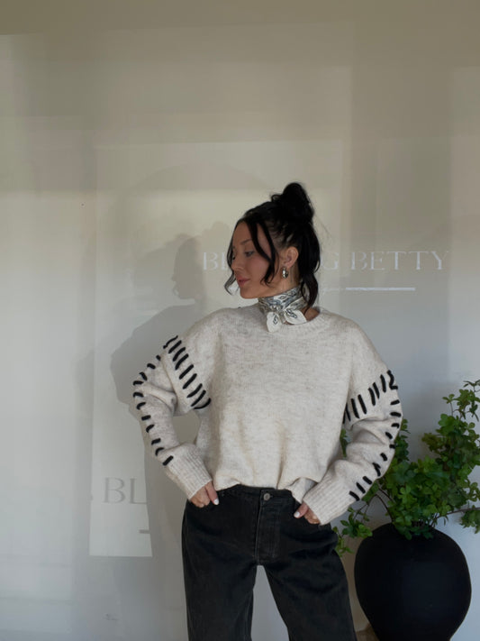 Stitch Detail Sweater Top