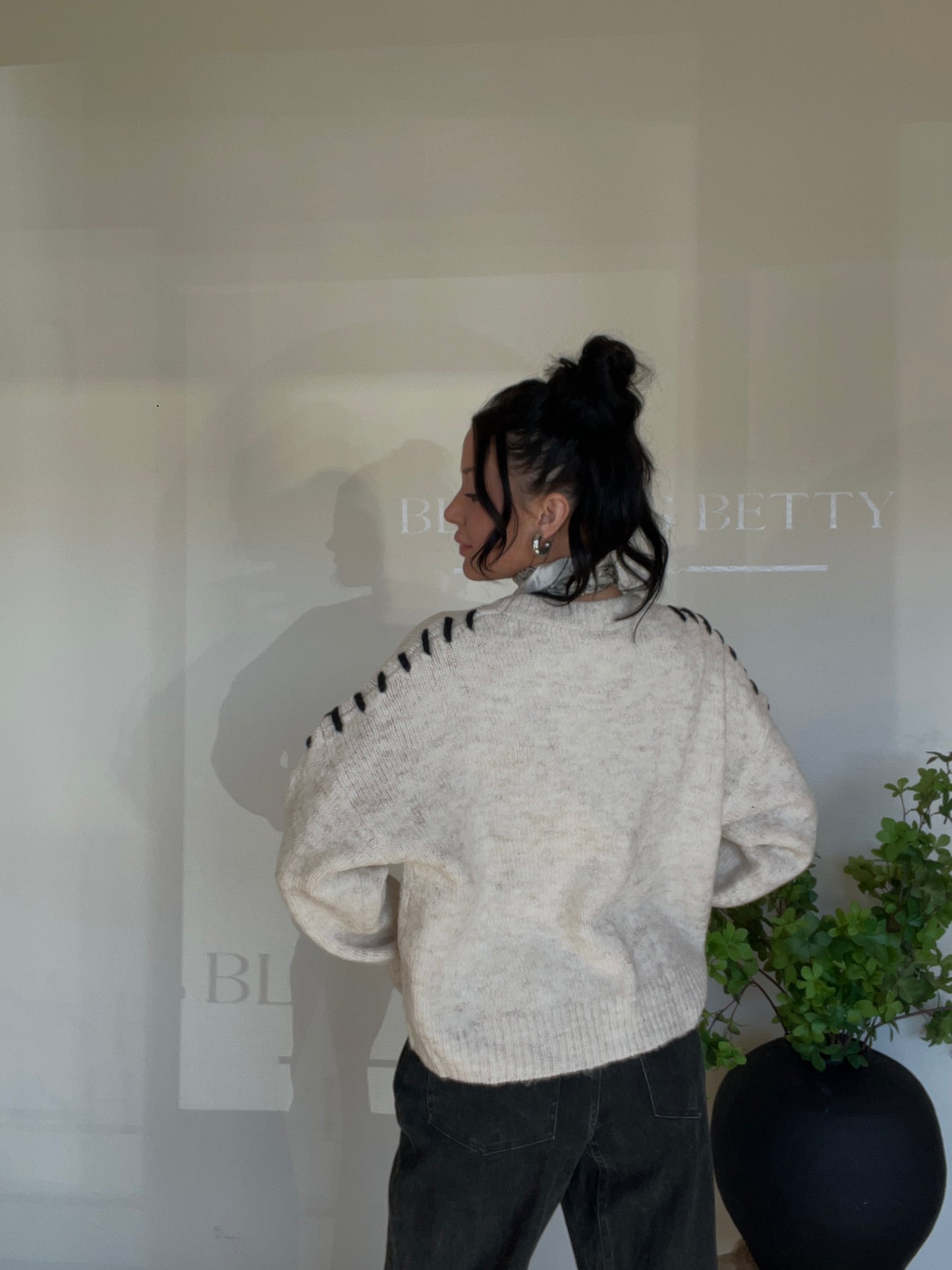 Stitch Detail Sweater Top