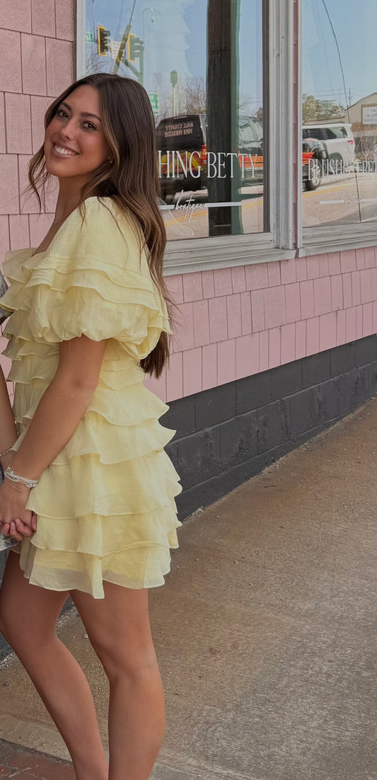 Butter Ruffle Mini Dress