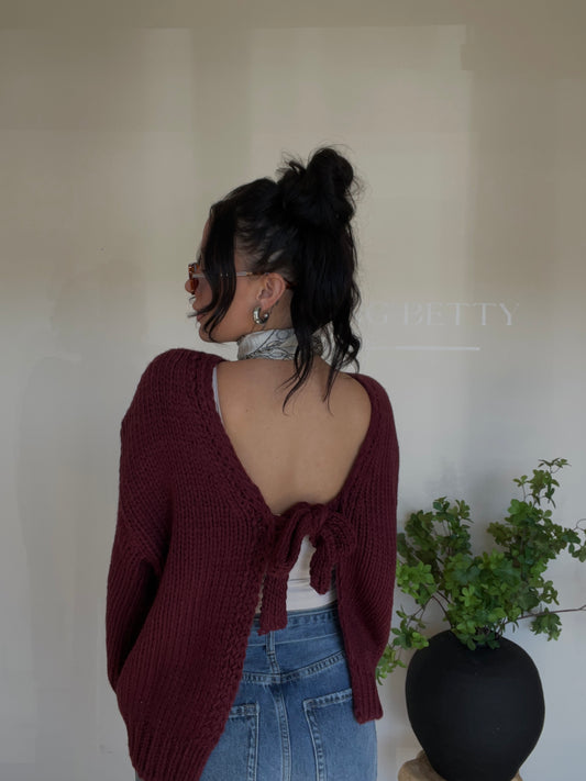 Tie-Up Knit Cardigan