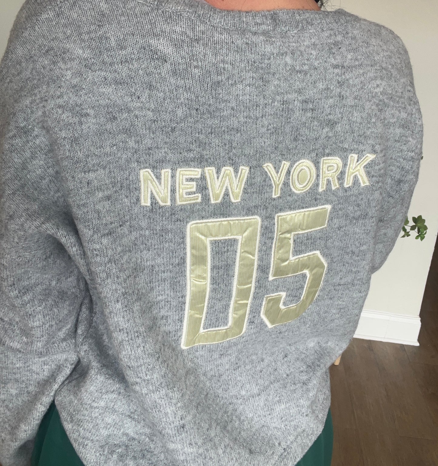 Varsity Button Knit