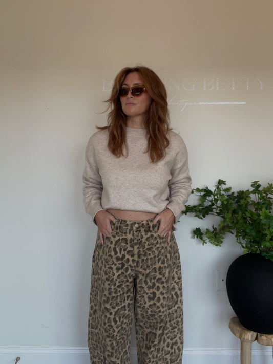 Leopard Barrel Pant
