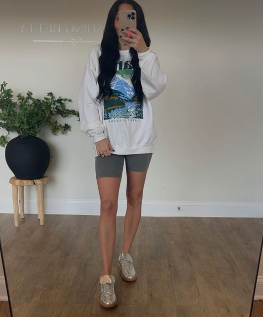 Grey Biker Short