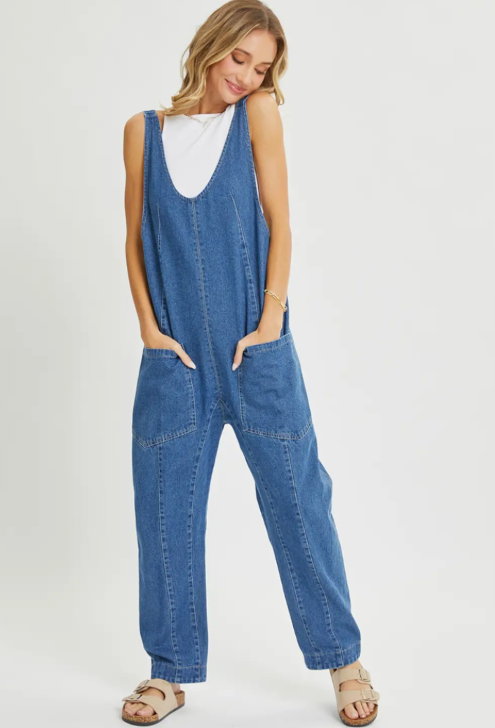 One and Done Denim Jumpsuit