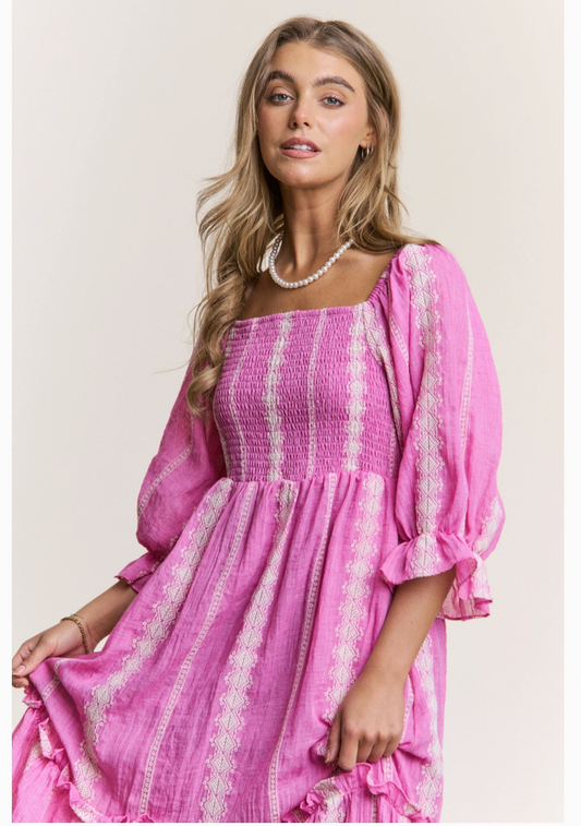 Caroline Smocked Maxi Dress