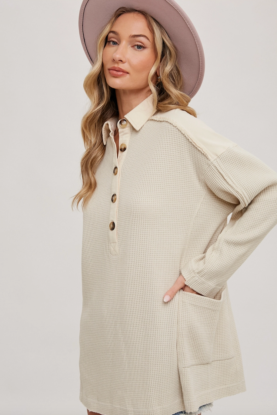 Estelle Thermal Henley Tunic