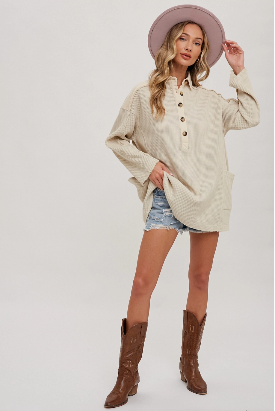 Estelle Thermal Henley Tunic