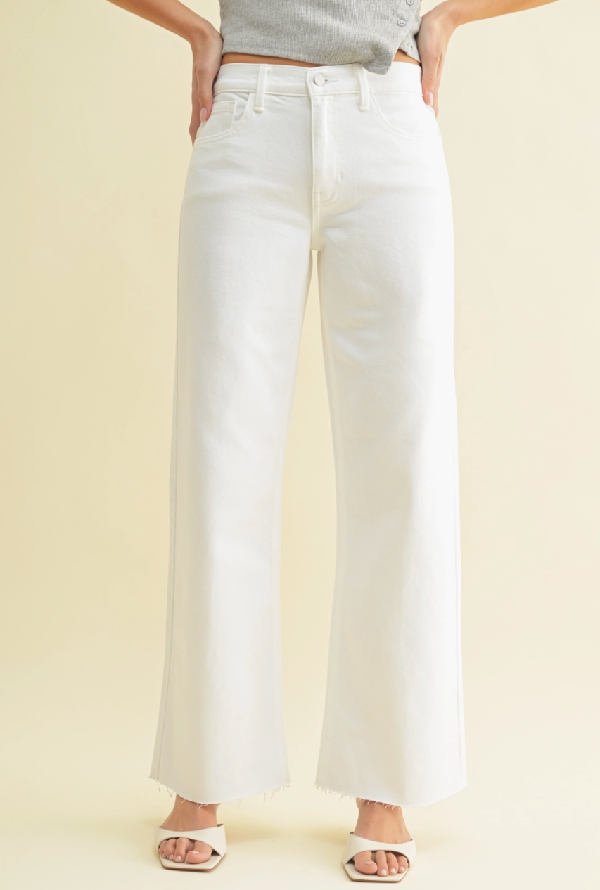White Wide Leg Denim