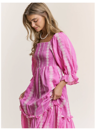 Caroline Smocked Maxi Dress