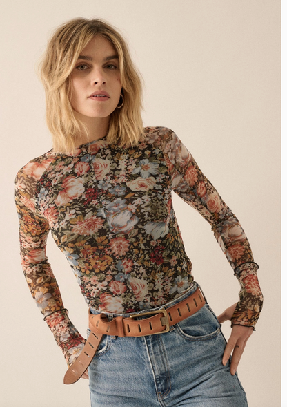 Floral Dreams Mesh Top