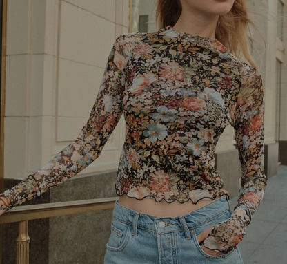 Floral Dreams Mesh Top