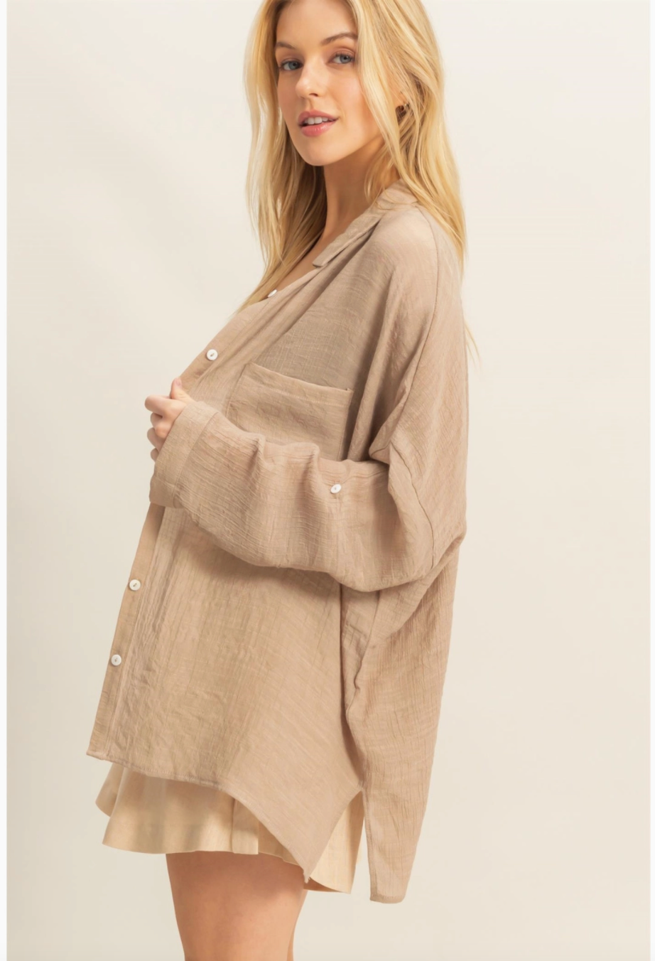 Oversized Casual Button-Up