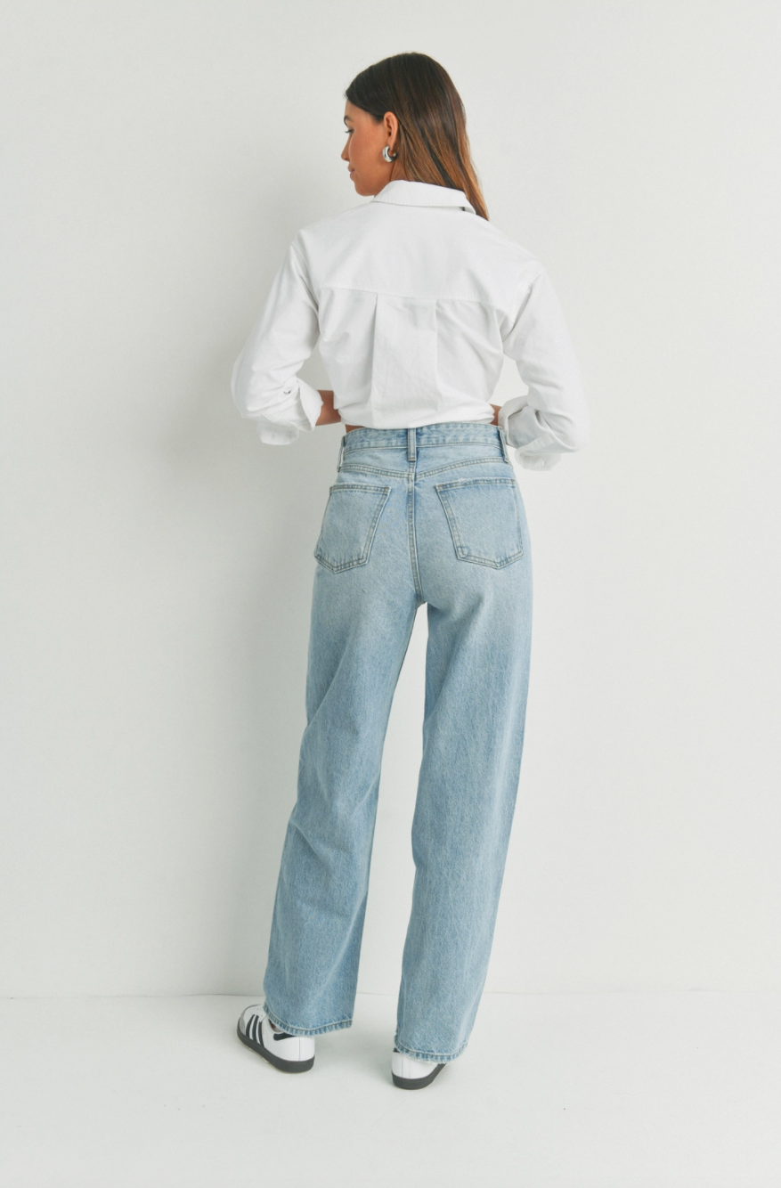 High-Waisted Wide Leg Denim