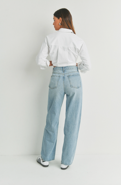 High-Waisted Wide Leg Denim