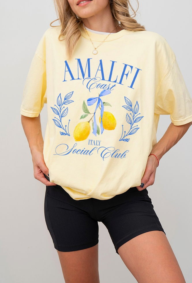 Amalfi Coast Lemon Oversized Tee