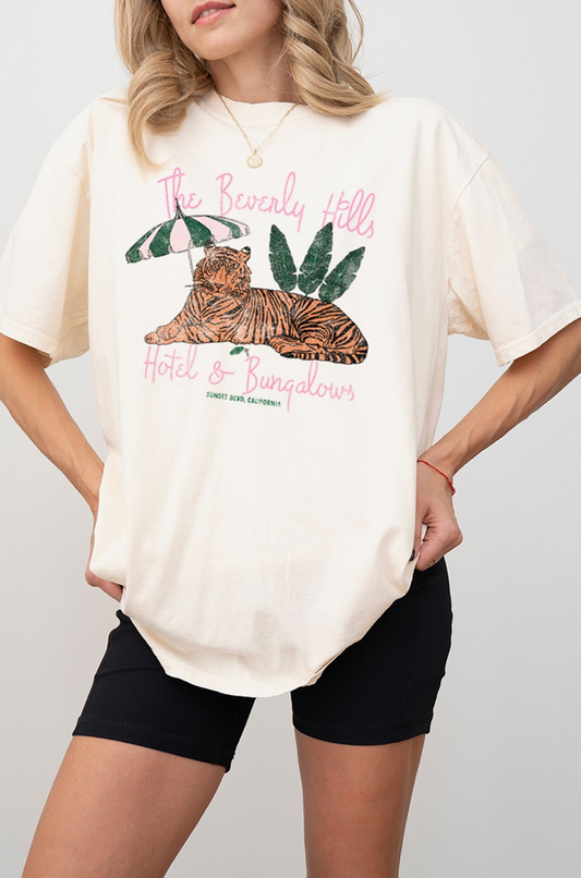 Beverly Hills Hotel Oversized Graphic Tee
