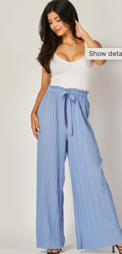 Tie Front Pleated Pant