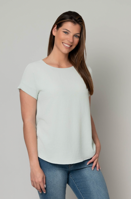 Flowy Roll Cuff Tee