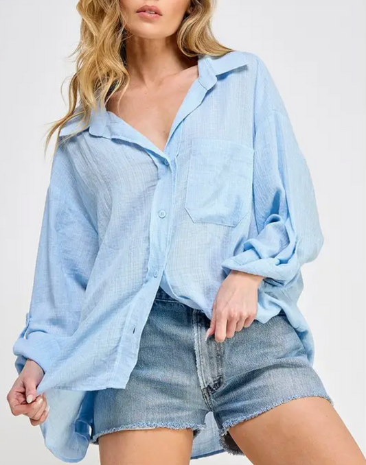 Baby Blue Button Down