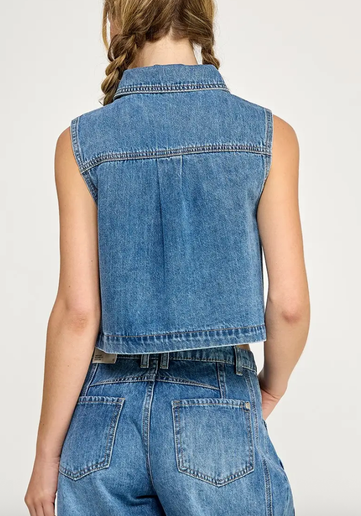 Vintage Rockies Denim Vest