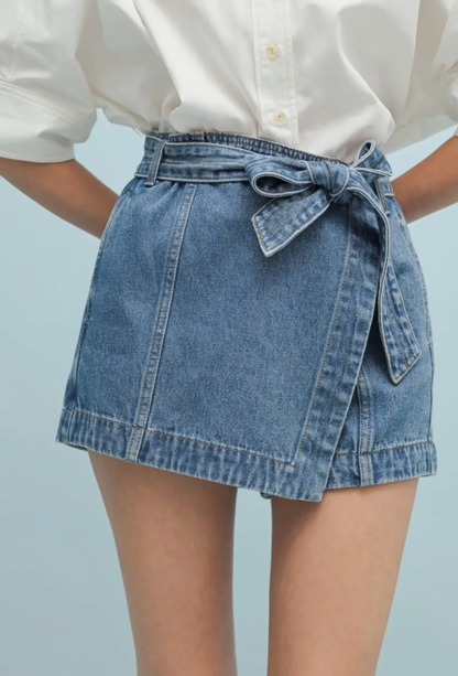 Belted Wrap Skort