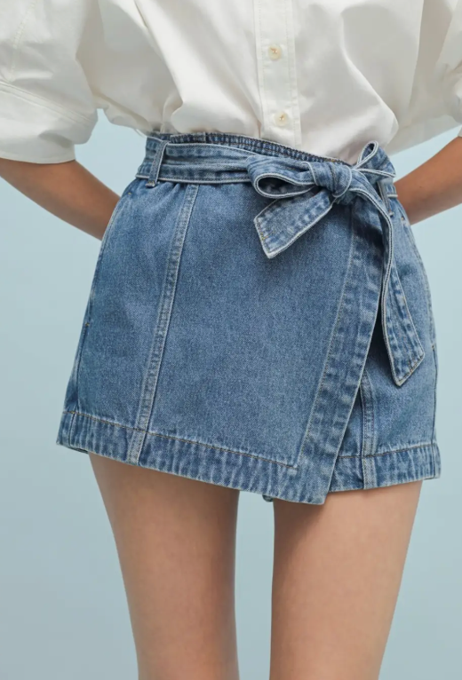Belted Wrap Skort