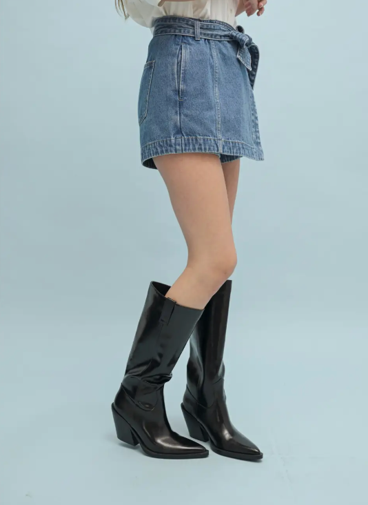 Belted Wrap Skort