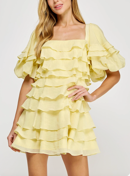 Butter Ruffle Mini Dress