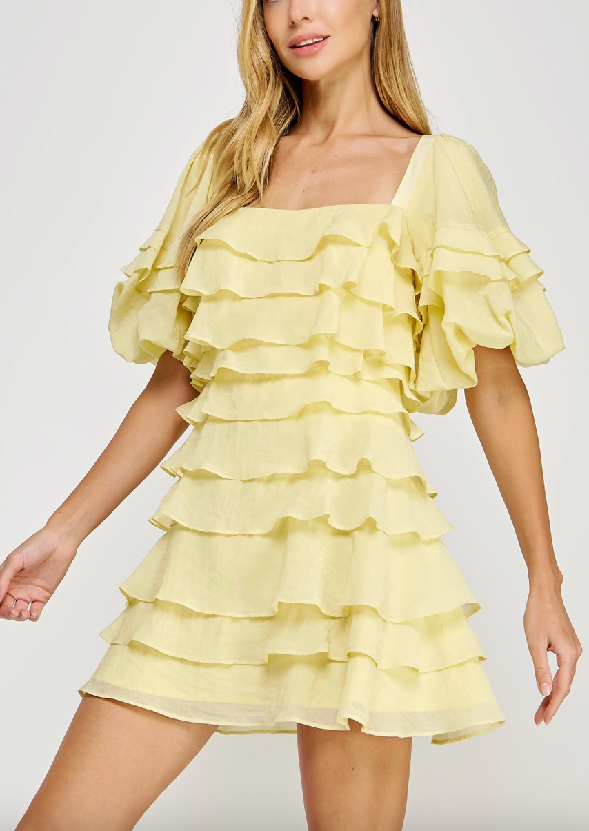 Butter Ruffle Mini Dress