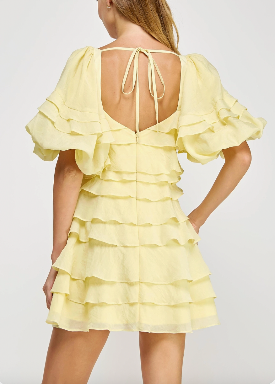 Butter Ruffle Mini Dress