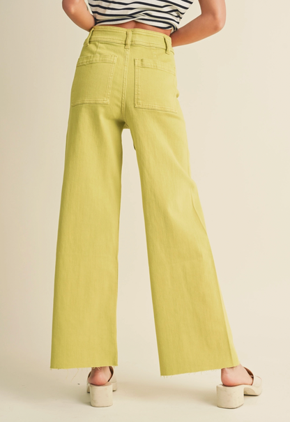 Lemon Squeeze Wide Leg Denim